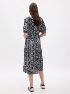 Puff Sleeve Ruffle Midi Dress sold by GAP