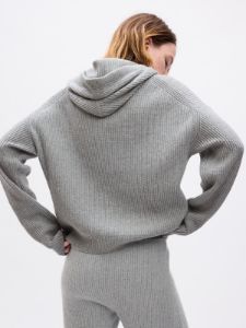 CashSoft Shaker-Stitch Sweater Hoodie sold by GAP