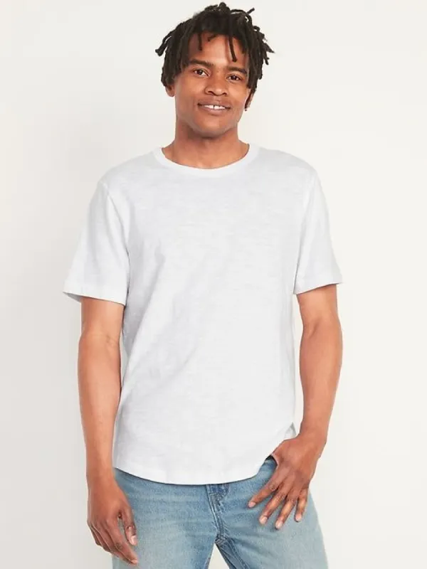 Soft-Washed Curved-Hem T-Shirt for Men sold by GAP