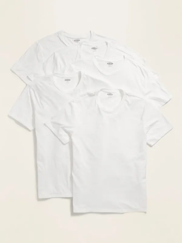 Soft-Washed Crew-Neck T-Shirt 5-Pack for Men sold by GAP