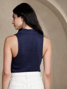 Linen Sleeveless Polo sold by GAP