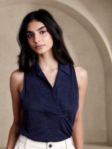 Linen Sleeveless Polo sold by GAP