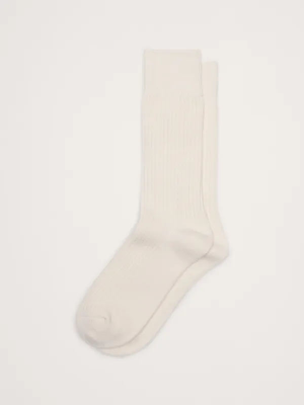 Ribbed Trouser Sock With Cashmere sold by Banana Republic