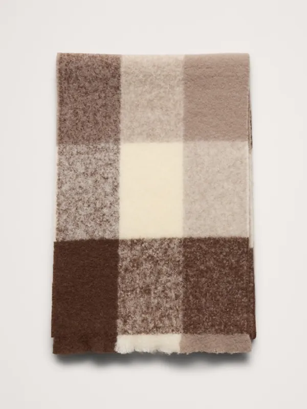 Plaid Alpaca-Blend Scarf sold by Banana Republic