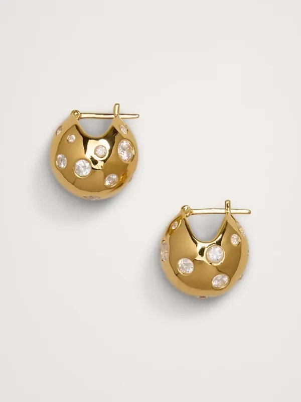 Crystal Dome Teardrop Hoop Earrings sold by Banana Republic
