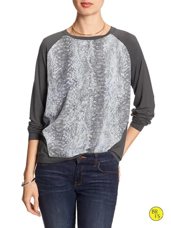 Factory Print Raglan Pullover sold by Banana Republic