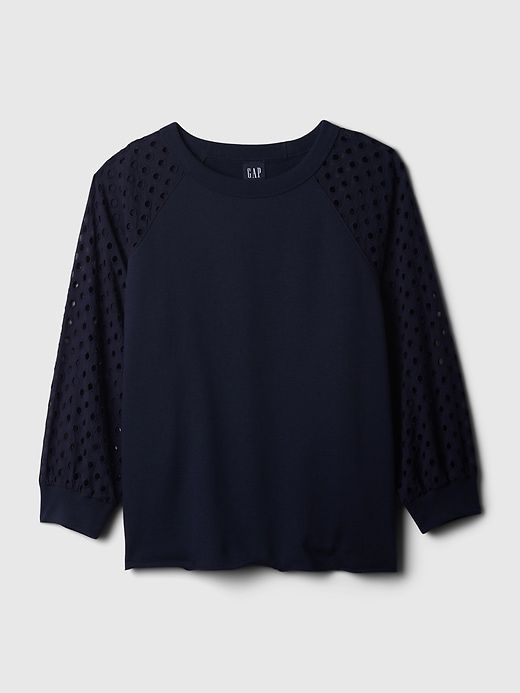 Vintage Soft Eyelet Sweatshirt sold by GAP product image thumbnail 3