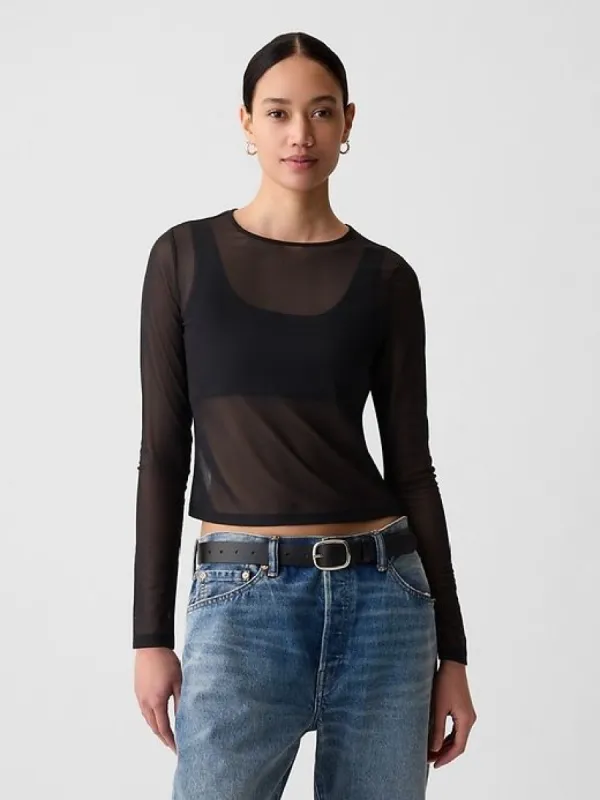 Sheer Cropped T-Shirt sold by GAP