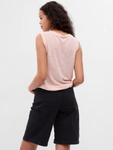 Linen-Blend Shell Tank Top sold by GAP