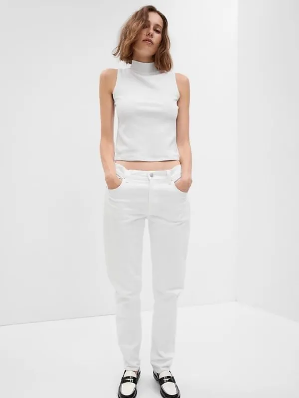 Mid Rise Girlfriend Jeans sold by GAP
