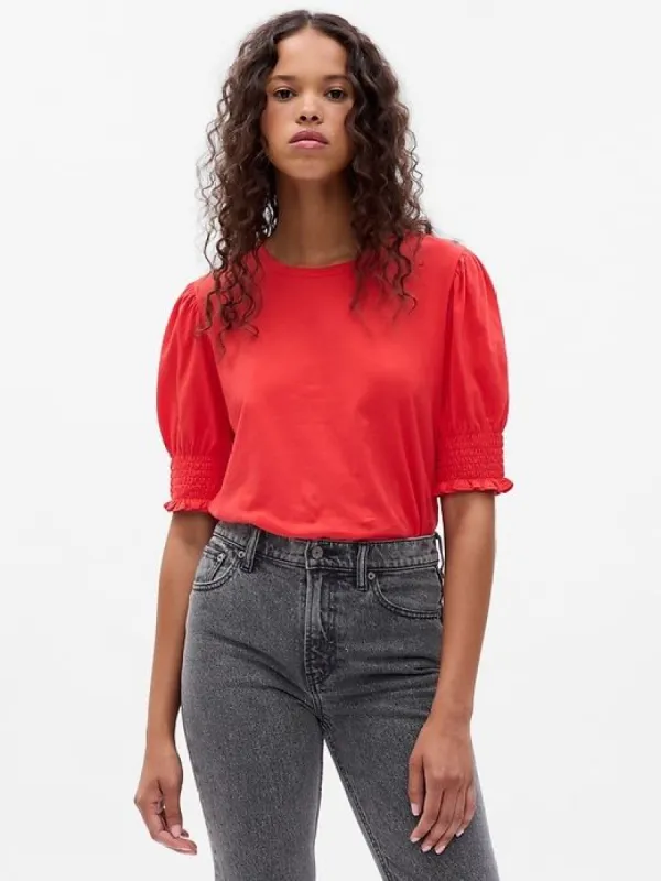 Organic Cotton Vintage Puff Sleeve T-Shirt sold by GAP