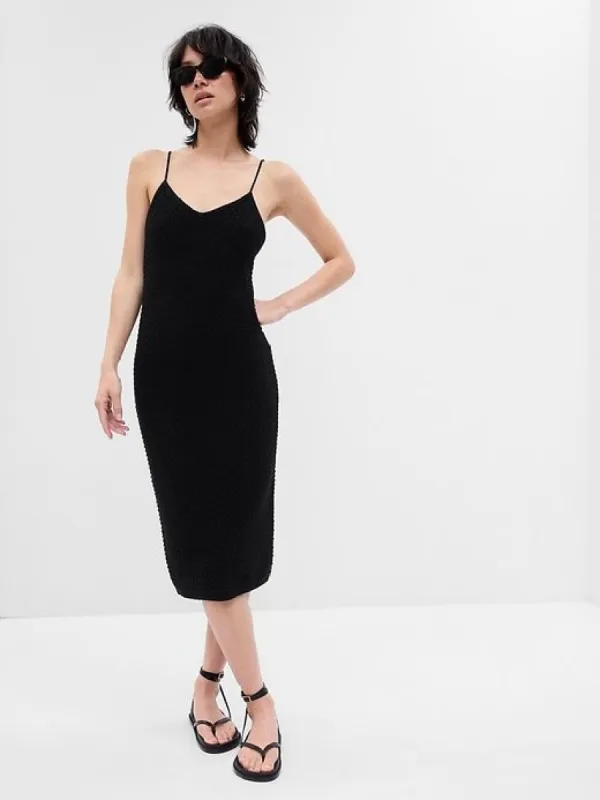 Crochet Strappy Back Midi Dress sold by GAP