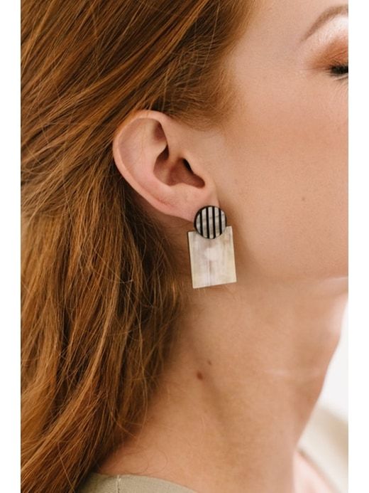 Tuxedo Stripe Post Earrings sold by GAP product image thumbnail 2