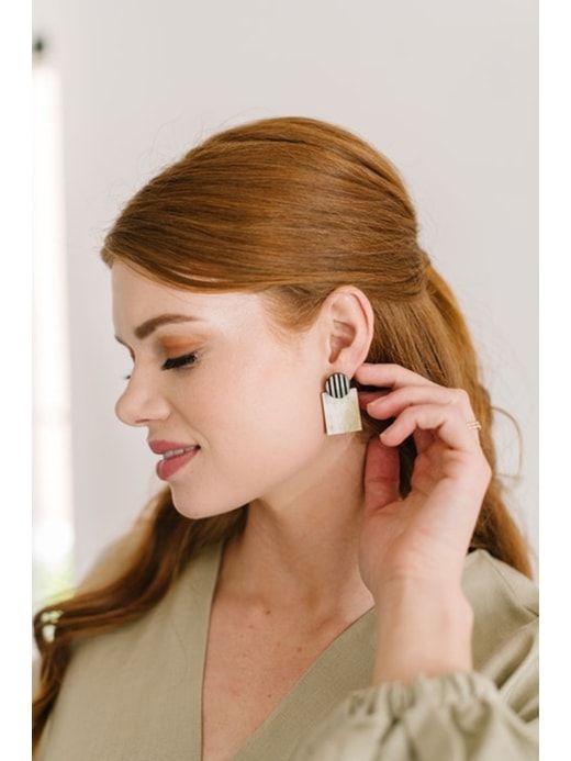 Tuxedo Stripe Post Earrings sold by GAP product image thumbnail 3