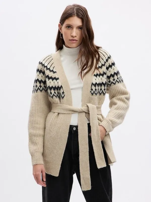 Fair Isle Wrap Sweater Cardigan sold by GAP