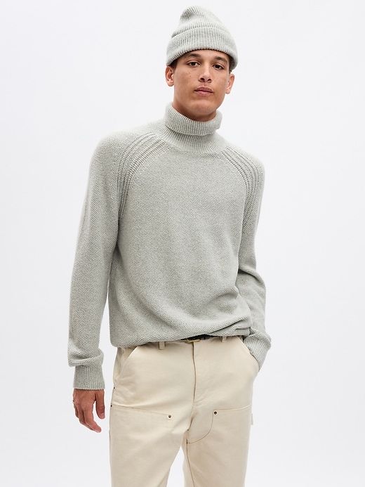 Seed-Stitch Turtleneck Sweater sold by GAP