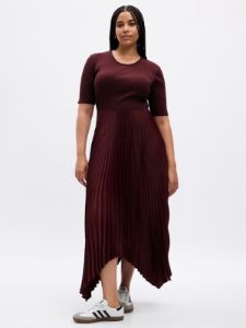 Satin Pleated Midi Dress sold by GAP