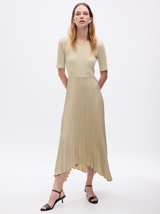 Satin Pleated Midi Dress sold by GAP