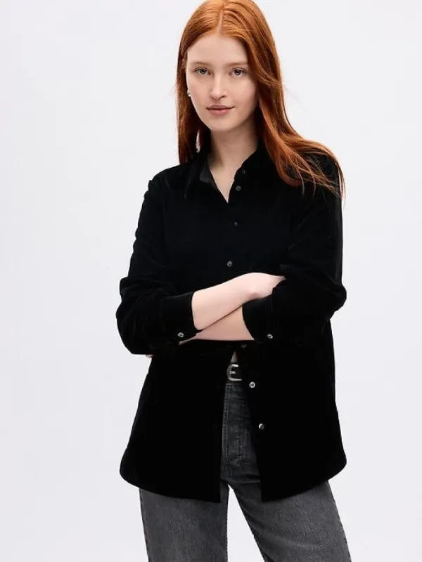 Velvet Boyfriend Shirt sold by GAP