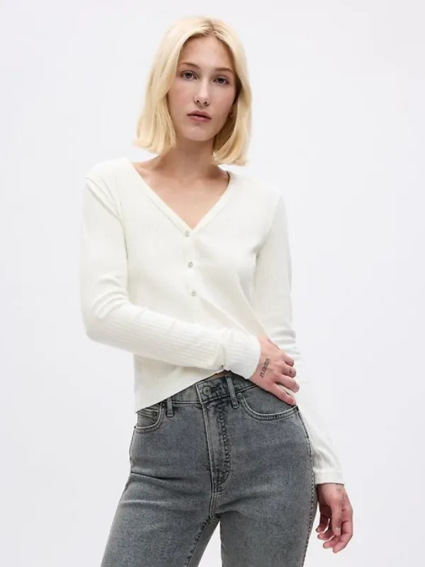 Modern Jewel-Button Cardigan sold by GAP
