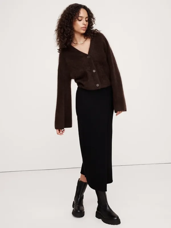 Brushed Cashmere Flare-Sleeve Sweater sold by Banana Republic