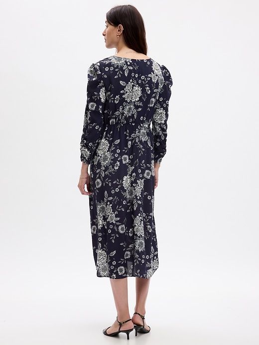 Maternity Puff Sleeve Midi Dress sold by GAP product image thumbnail 2