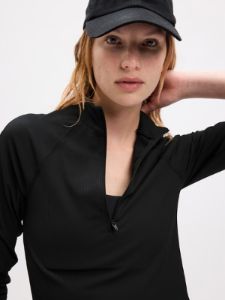 GapFit Studio Rib Quarter-Zip Top sold by GAP