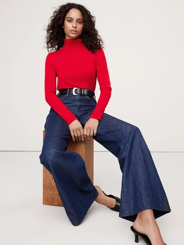 Luxe Wool-Blend Turtleneck T-Shirt sold by GAP