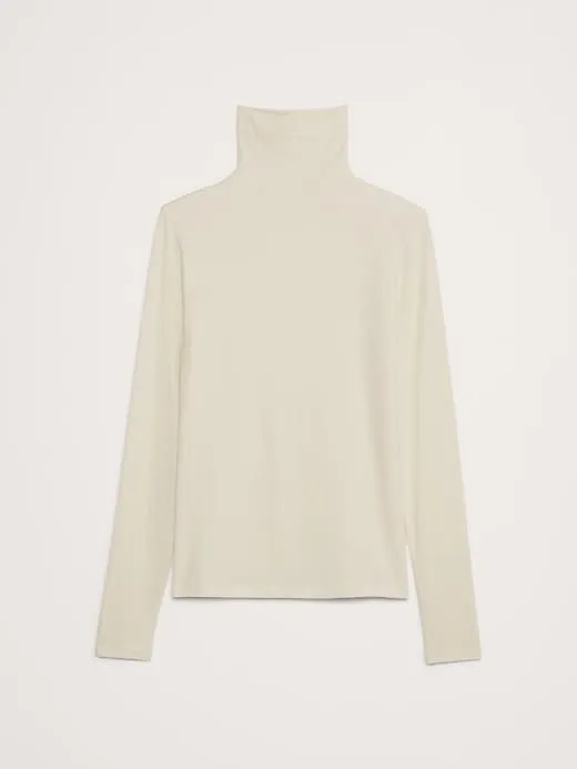 Luxe Wool-Blend Turtleneck T-Shirt sold by GAP product image thumbnail 4