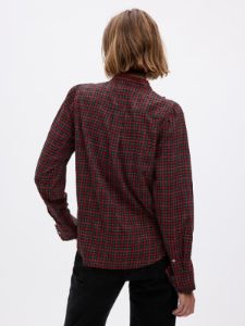 Ruffle Bib Plaid Shirt sold by GAP