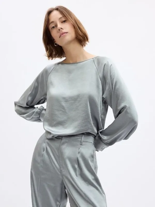Satin Boatneck Top sold by GAP