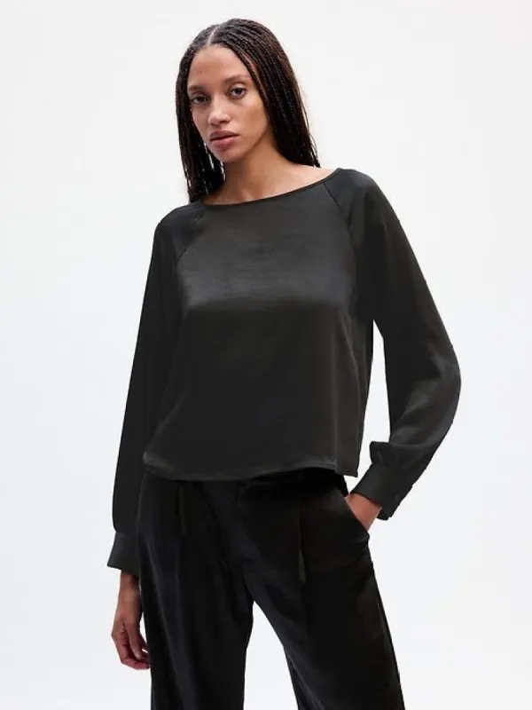 Satin Boatneck Top sold by GAP