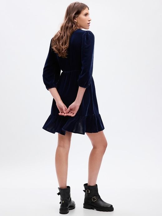 Velvet Wrap Mini Dress sold by GAP product image thumbnail 2