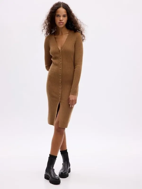 CashSoft Rib Midi Sweater Dress sold by GAP