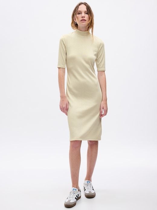 Mockneck Rib Midi Dress sold by GAP
