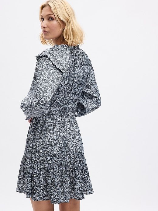 Split-Neck Tiered Mini Dress sold by GAP product image thumbnail 3