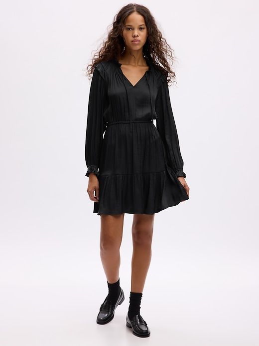 Split-Neck Tiered Mini Dress sold by GAP