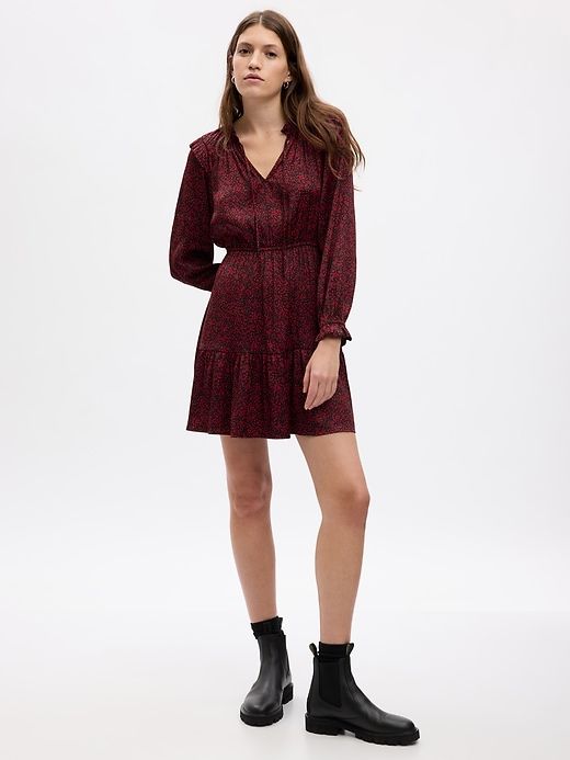 Split-Neck Tiered Mini Dress sold by GAP