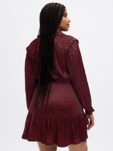 Split-Neck Tiered Mini Dress sold by GAP