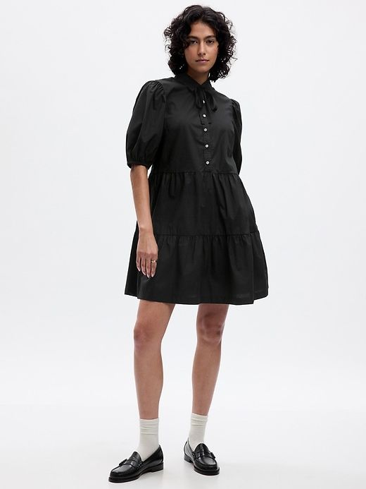 Puff Sleeve Tiered Mini Dress sold by GAP