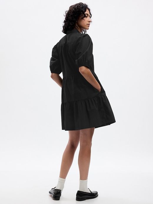 Puff Sleeve Tiered Mini Dress sold by GAP product image thumbnail 2