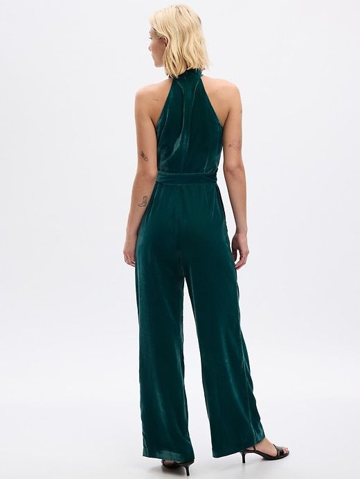Velvet Halter Jumpsuit sold by GAP product image thumbnail 2