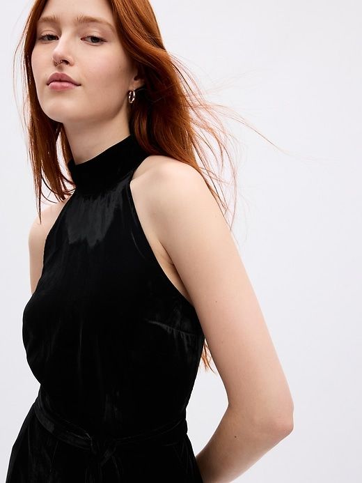 Velvet Halter Jumpsuit sold by GAP product image thumbnail 4