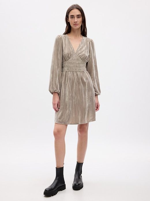 Velvet Smocked Mini Dress sold by GAP