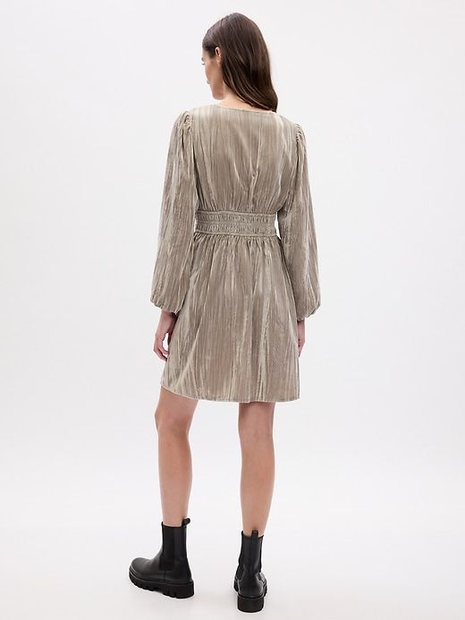 Velvet Smocked Mini Dress sold by GAP product image thumbnail 2