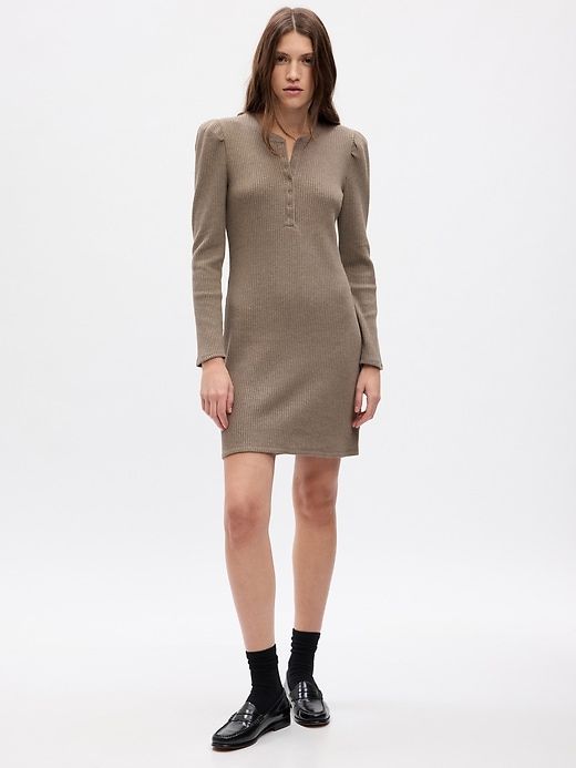 Waffle Henley Mini Dress sold by GAP