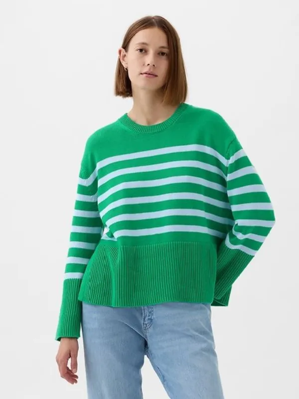 24/7 Split-Hem Crewneck Sweater sold by GAP