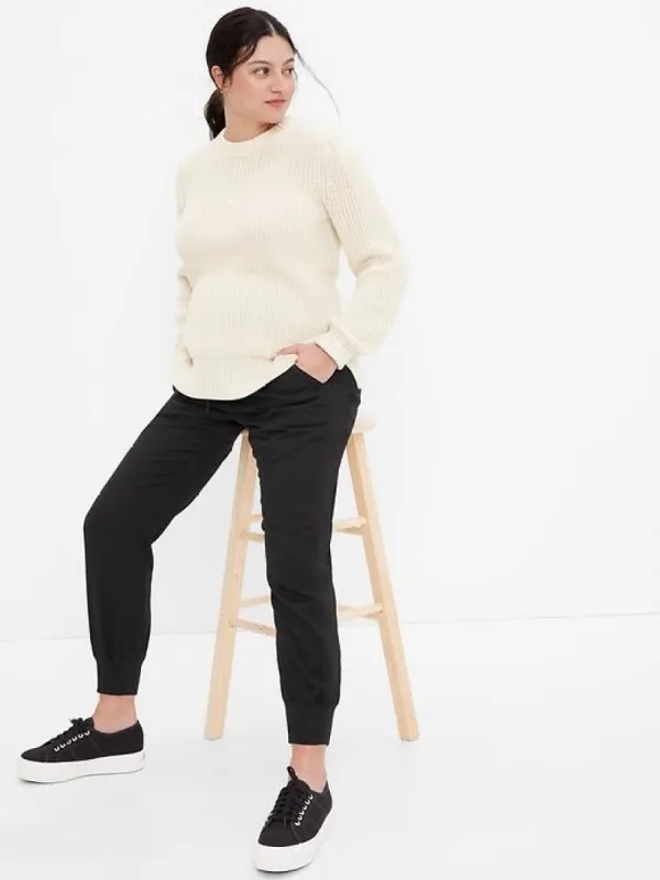 Maternity Full Panel Ribbed Joggers sold by GAP