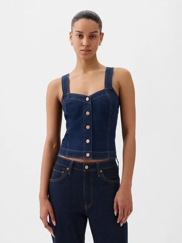Denim Corset Tank Top made by GAP