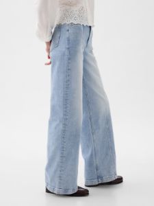 High Rise Stride Wide-Leg Jeans sold by GAP